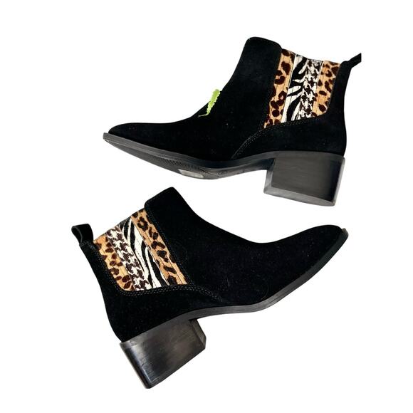 Crown Vintage Womens Mixed Print Leather  Tolana Chelsea Boot Size 7 - Picture 1 of 7